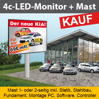 4c-LED-Monitor+Mast Preise 4cLED-inkl. Mast
